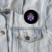 Queen Pin Shirt Bowler Bowling League For Bowling Ronde Button 5,7 Cm (In situ)