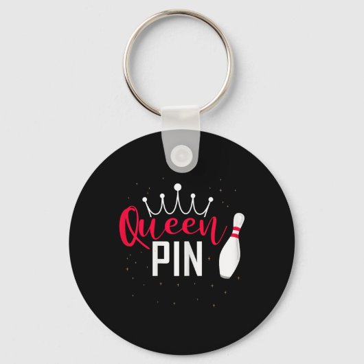 Queen Pin Shirt Bowler Bowling League For Bowling  Sleutelhanger (Voorkant)