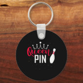 Queen Pin Shirt Bowler Bowling League For Bowling  Sleutelhanger (Voorkant)