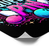 Queen Pin Shirt Bowler Bowling League Voor Bowling Poster (Hoek)