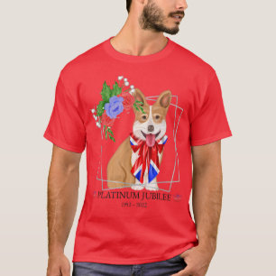 Queen Platinum Jubilee CorgiQueens Jubilee T-shirt