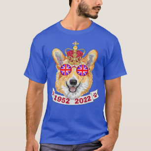 Queen Platinum Jubilee T.shirt, Queens Royal Corgi T-shirt