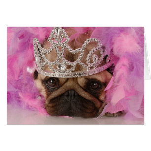 Queen Pug Card