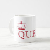 Queen Red Crown - aanpasbare achtergrondkleur Koffiemok (Voorkant links)