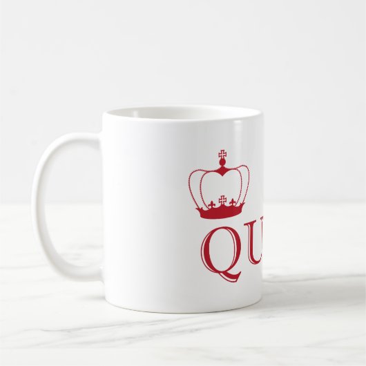 Queen Red Crown - aanpasbare achtergrondkleur Koffiemok (Links)