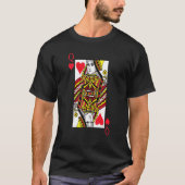 Queen Red Hearts Costume Blackjack Kaarten Poker 2 T-shirt (Voorkant)