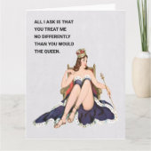 Queen Retro Humor groet Kaart (Voorkant)