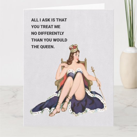 Queen Retro Humor groet Kaart (Voorkant)