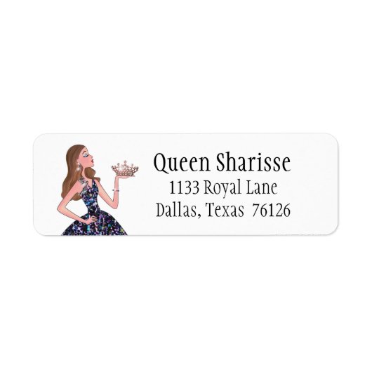 "Queen" Return Address Labels (Voorkant)