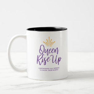 Queen Rise Up Tweekleurige Koffiemok