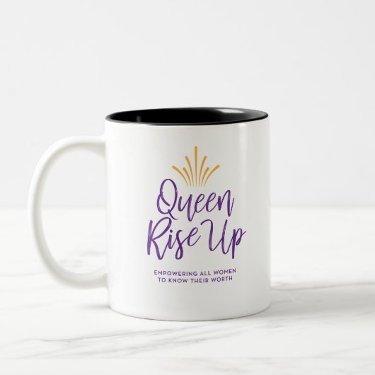 Queen Rise Up Tweekleurige Koffiemok (Links)