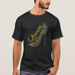 Queen Schoenen Meisjes Zwart Geschiedenis Mooie Mo T-shirt