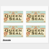  Queen Seal Sigarenlabel Rechthoekige Sticker (Vel)