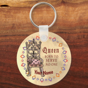 Queen serveert niemand op maat sleutelhanger