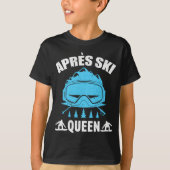 Queen Skiing Snowboard Winter Sports Apres Ski T-shirt (Voorkant)