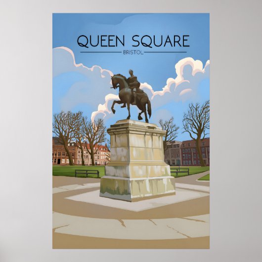 Queen Square Bristol Reisposter Poster (Voorkant)