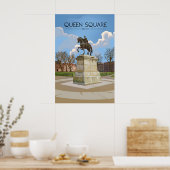 Queen Square Bristol Reisposter Poster (Keuken)