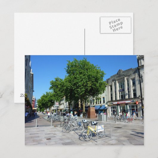 Queen Street Cardiff Briefkaart (Voorkant / Achterkant)