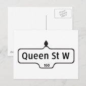 Queen Street West, Toronto Street Sign Briefkaart (Voorkant / Achterkant)