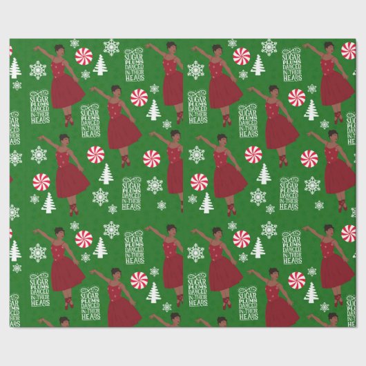 Queen Sugar Plum Fairy Gift Wrap Cadeaupapier (Zoom)