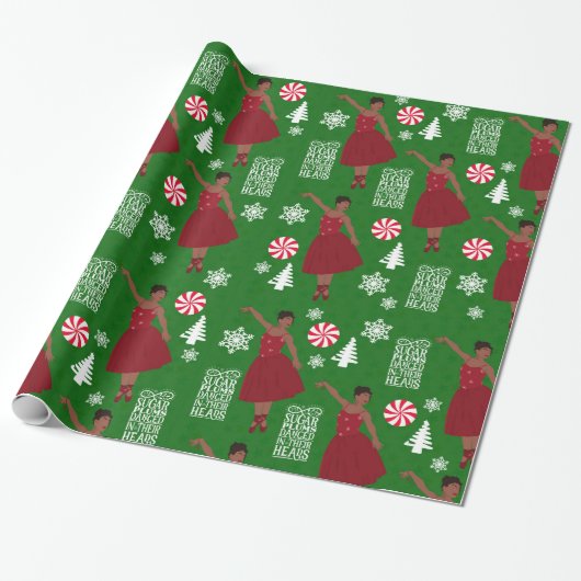 Queen Sugar Plum Fairy Gift Wrap Cadeaupapier (Uitgerold)