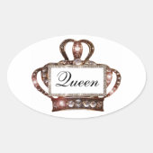 "Queen" Tiara Label Stickers (Voorkant)