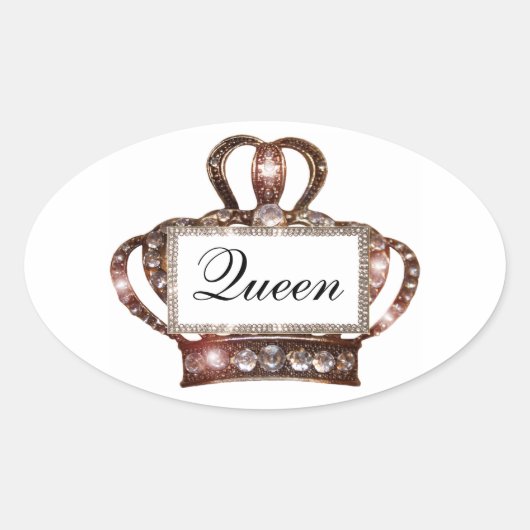 "Queen" Tiara Label Stickers (Voorkant)