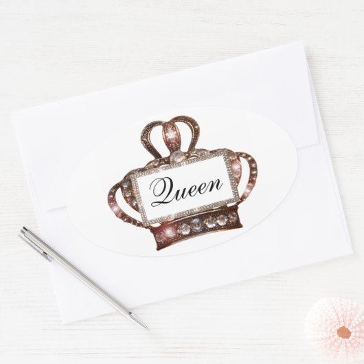 "Queen" Tiara Label Stickers (Envelop)