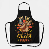 Queen Turkey Matching Family Group Thanksgiving Schort (Voorkant)