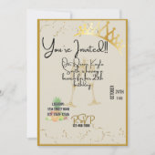 Queen verjaardagsuitnodiging kaart (Voorkant)