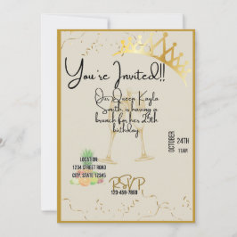 Queen verjaardagsuitnodiging kaart