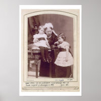 Queen Victoria (1819-1901) met haar kleinkinderen,