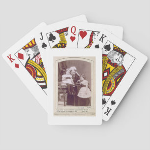 Queen Victoria (1819-1901) met haar kleinkinderen, Speelkaarten