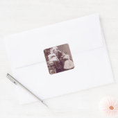 Queen Victoria (1819-1901) met haar kleinkinderen, Vierkante Sticker (Envelop)