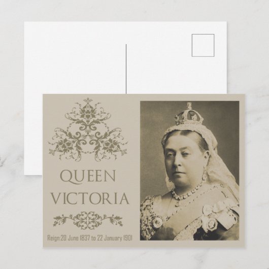 Queen Victoria Briefkaart (Voorkant / Achterkant)
