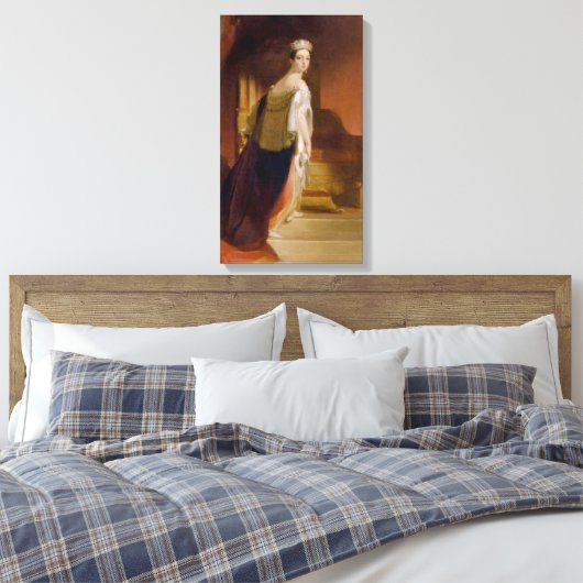 Queen Victoria (door Thomas Sully) Canvas Afdruk (Insitu (Slaapkamer))