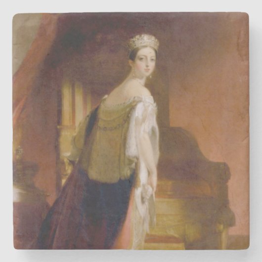 Queen Victoria (door Thomas Sully) Stenen Onderzetter (Voorkant)