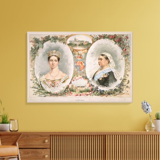 Queen Victoria Golden Jubilee Poster Canvas Afdruk (Insitu (Woonkamer))