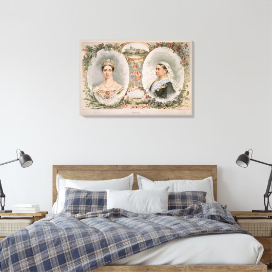 Queen Victoria Golden Jubilee Poster Canvas Afdruk (Insitu (Slaapkamer))