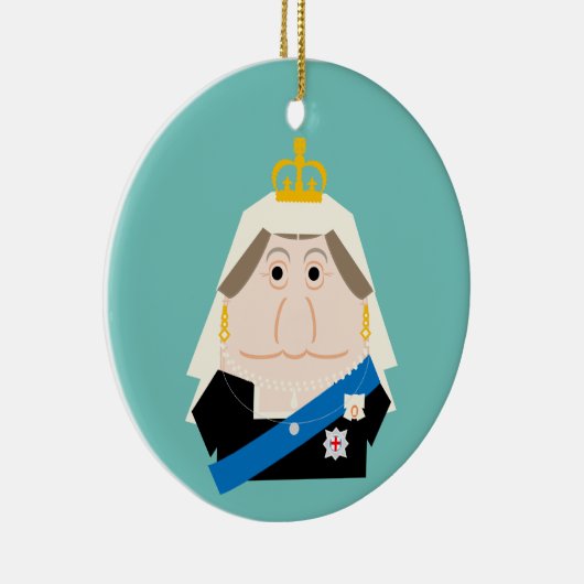 Queen Victoria Keramisch Ornament (Rechts)