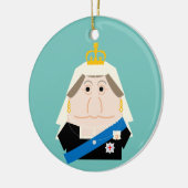 Queen Victoria Keramisch Ornament (Links)