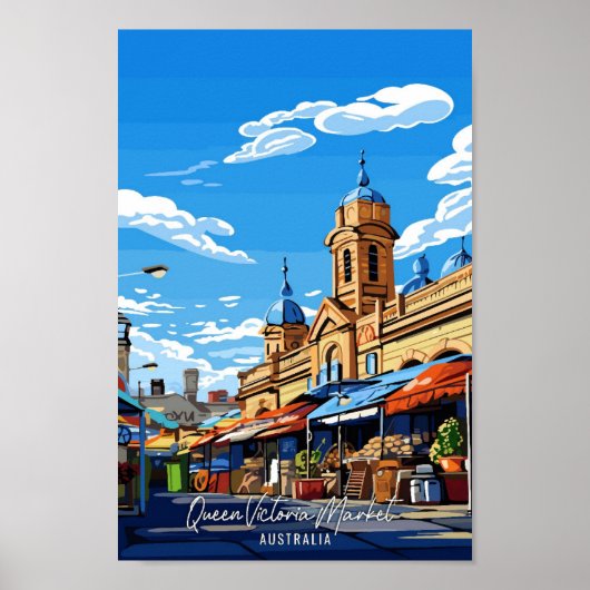 Queen Victoria Market Australië Reizen Poster (Voorkant)