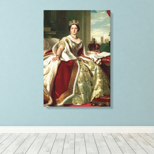 Queen Victoria Portrait Canvas Afdruk (Insitu (Houten vloer))