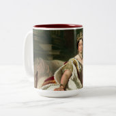 Queen Victoria Portrait Tweekleurige Koffiemok (Voorkant links)