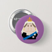 Queen Victoria Ronde Button 5,7 Cm (Voorkant /achterkant)