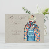 Queen Victoria Royal Invites Kaart (Staand voorkant)