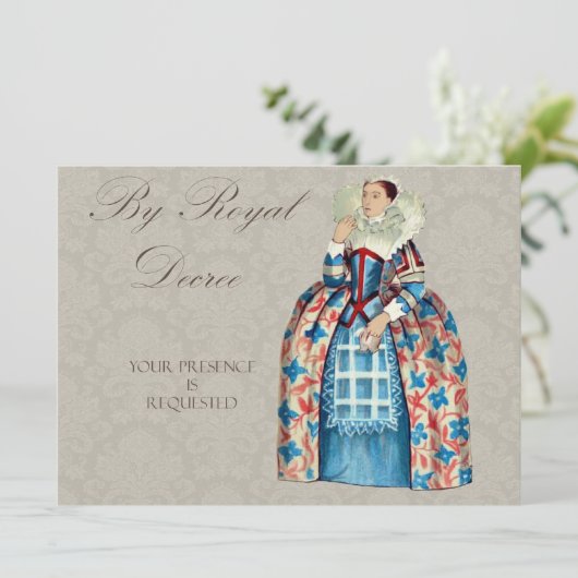 Queen Victoria Royal Invites Kaart (Staand voorkant)