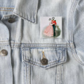 Queen Victoria Vierkante Button 5,1 Cm (In situ)