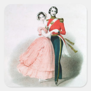 Queen Victoria Vierkante Sticker