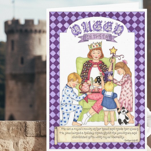 Queen voor de Dag Christelijke Verjaardag Kaart